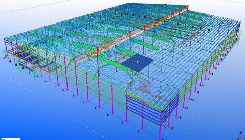 Modelo BIM de la estructura de la planta Carlisle, Nogales